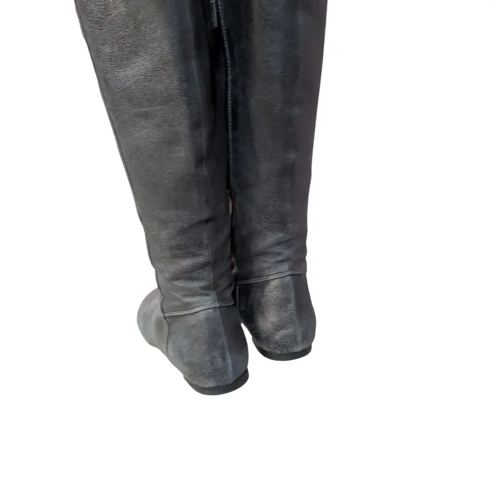 Fratelli‎ Rossetti Women's Knee-High Black Leather Riding Boots Size 9.5